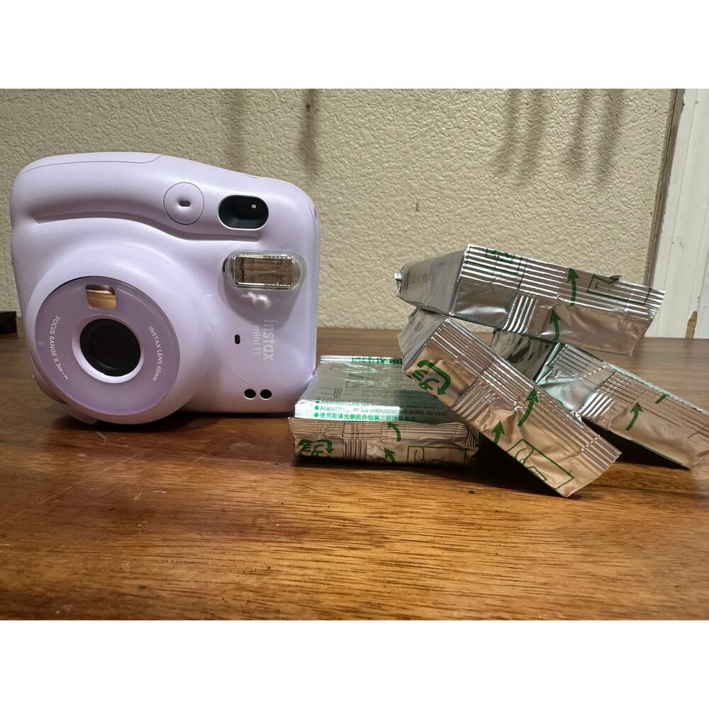 Fujifilm Instax Mini 11 Instant Camera - Lilac Purple with 4 Films